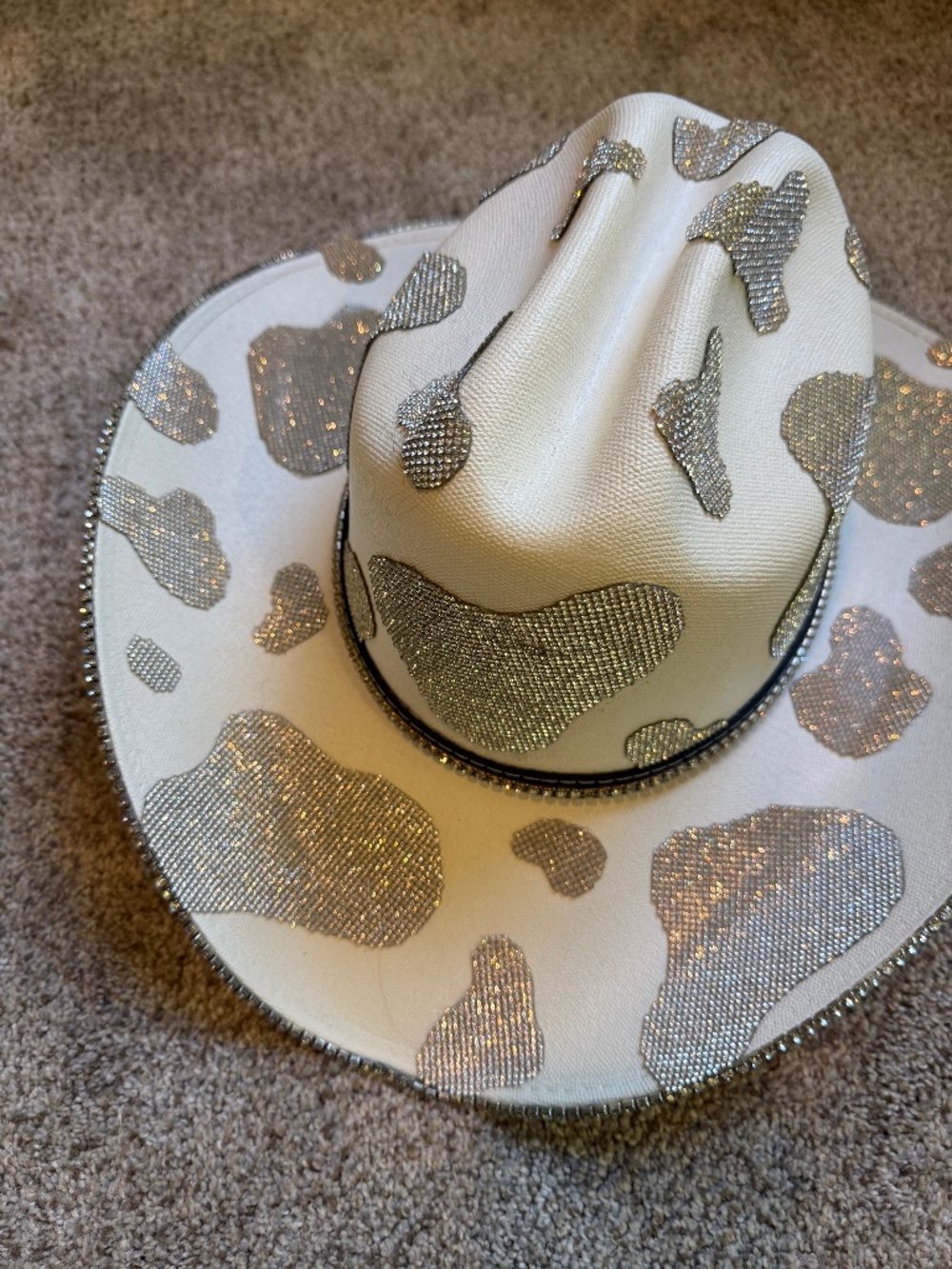 Bejeweled Cow Print Cowgirl Hat